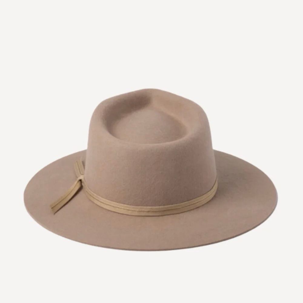 Lack Of Color Zulu Unisex Australian Wool Sand Beige Fedora Hat NEW - Picture 4 of 9